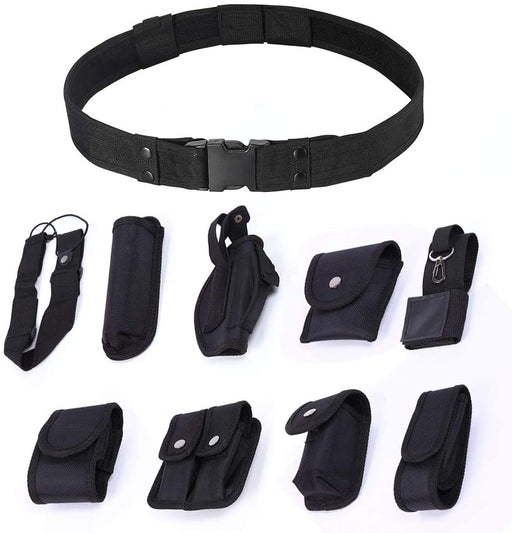 OEIS Private Security and Investigation - Black Law Enforcement Tactical Equipment System set 10 pcs (10pcs belt set) freeshipping - OEIS Private Security and Investigation
