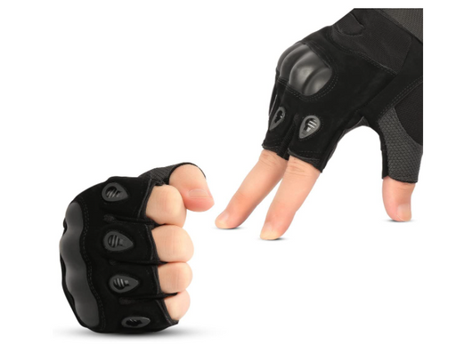 OEISACADEMY - Fingerless Hard Knuckles Outdoor Gloves freeshipping - OEIS Private Security and Investigation
