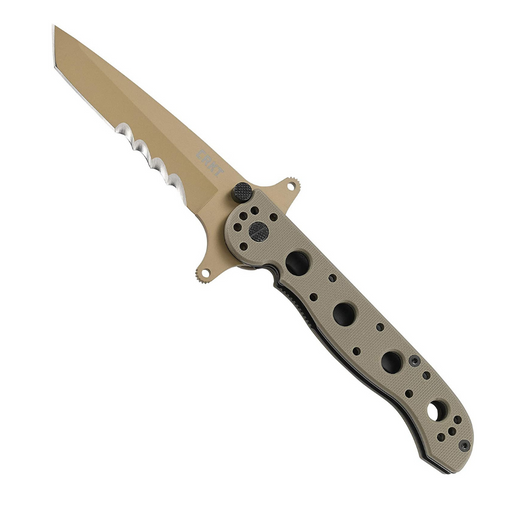 OEIS Private Security and Investigation - CRKT M16-13DSFG Special Forces, 3.5" 8Cr14MoV Combo Blade, Tan G-10 Handle freeshipping - OEIS Private Security and Investigation