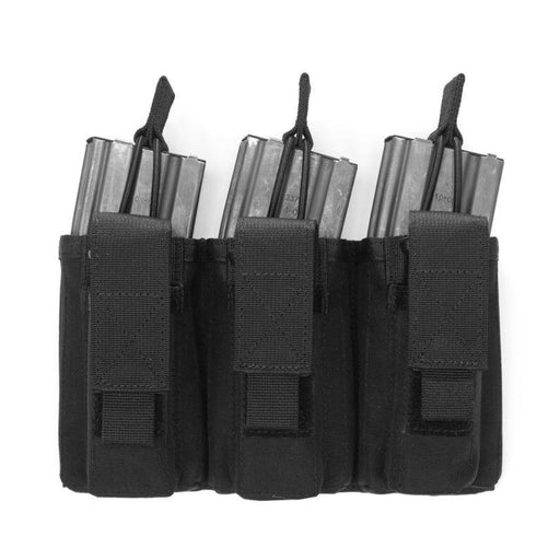 OEISACADEMY - TRIPLE OPEN 5.56MM MAG/BUNGEE RETENTION WITH 3 PISTOL POUCHES – BLACK freeshipping - OEIS Private Security and Investigation