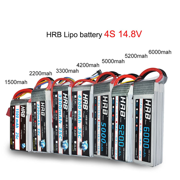 HRB 3S 4S Lipo Battery 11.1v 14.8v 2200mah 1300mah 1500mah 2600mah 3300mah 4000mah 4200mah