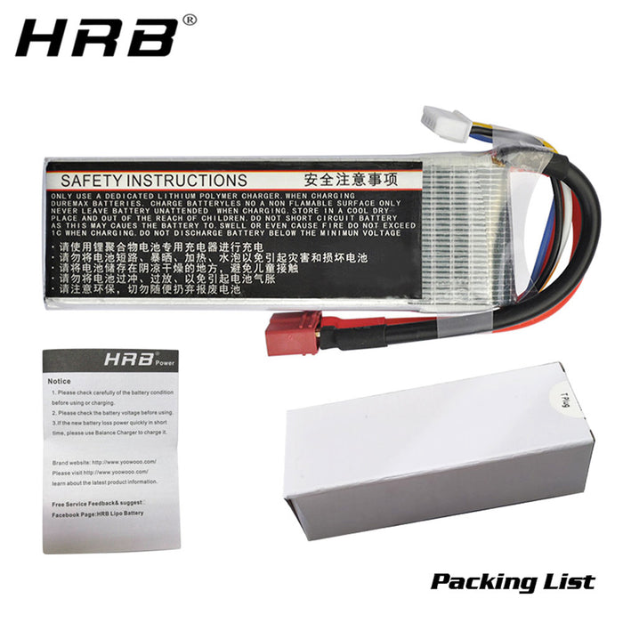 HRB 3S 4S Lipo Battery 11.1v 14.8v 2200mah 1300mah 1500mah 2600mah 3300mah 4000mah 4200mah