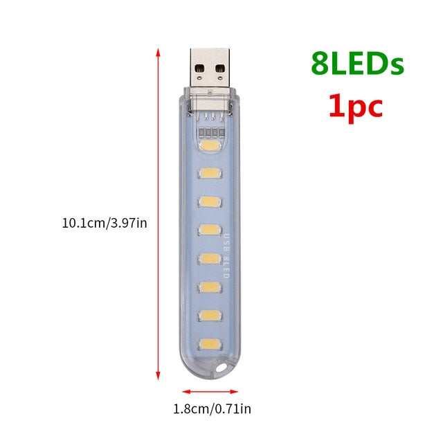 Mini Portable USB LED Book Light DC5V Ultra Bright