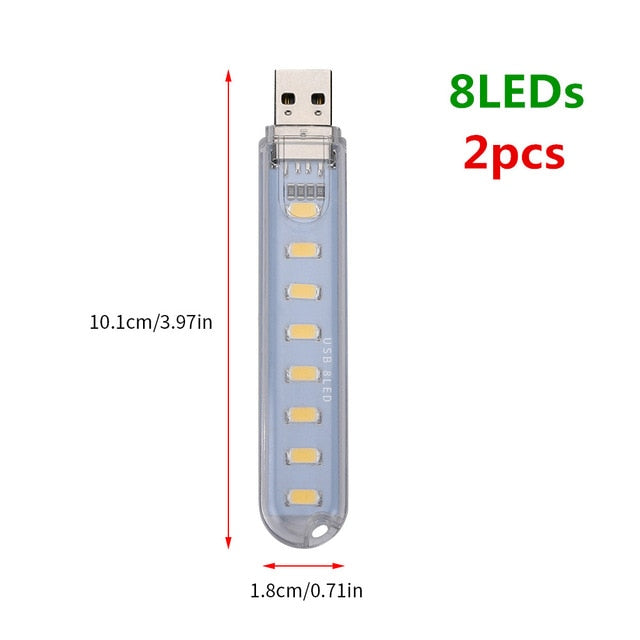 Mini Portable USB LED Book Light DC5V Ultra Bright