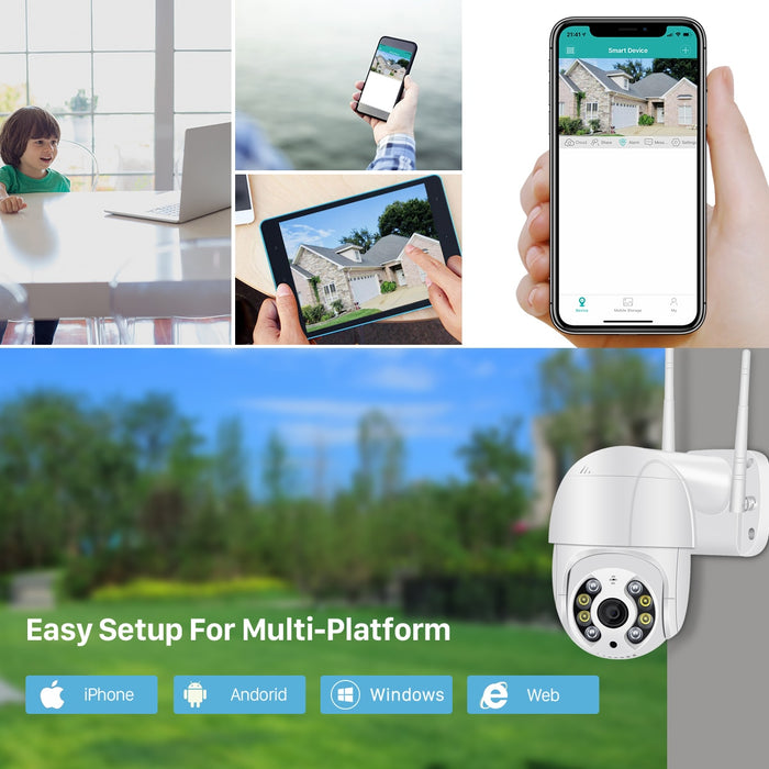 5MP PTZ IP Camera Wifi Outdoor AI Human Detection Audio 1080P Wireless Security CCTV Camera