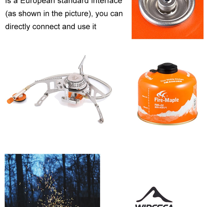 Widesea Camping Gas Stove Strong Fire Heater Survival Furnace