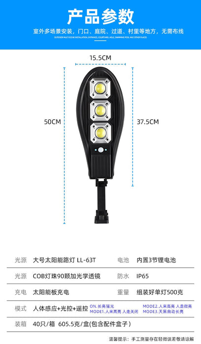 500 watts LED Solar Solar Lamp Powered