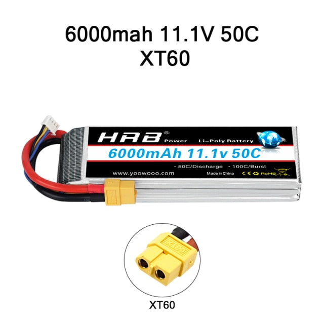 HRB 3S 4S Lipo Battery 11.1v 14.8v 2200mah 1300mah 1500mah 2600mah 3300mah 4000mah 4200mah