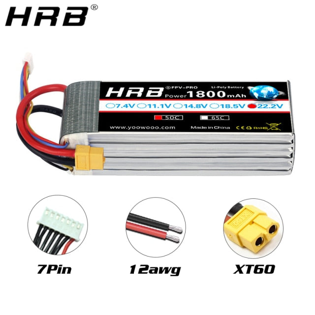 HRB 3S 4S Lipo Battery 11.1v 14.8v 2200mah 1300mah 1500mah 2600mah 3300mah 4000mah 4200mah