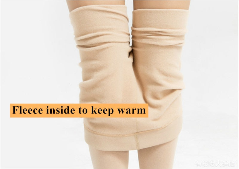 Women Tights Warm Winter Fleece Stretchy Slim Skinny Thick Tights