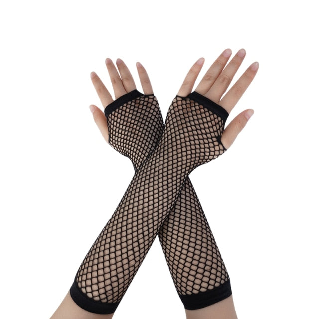 OEIS Private Security and Investigation - Stylish Long Black Fishnet Gloves freeshipping - OEIS Private Security and Investigation