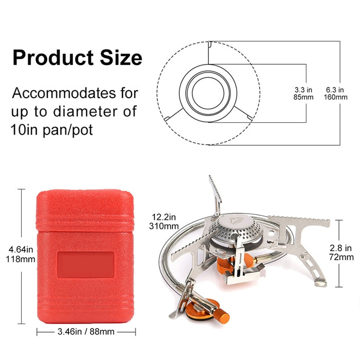 Widesea Camping Gas Stove Strong Fire Heater Survival Furnace