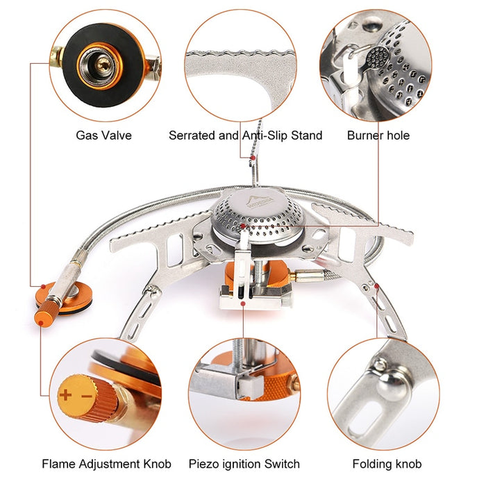 Widesea Camping Gas Stove Strong Fire Heater Survival Furnace