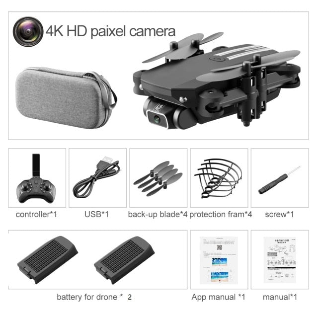 XKJ 2022 New Mini Drone 4K 1080P HD Camera WiFi Fpv