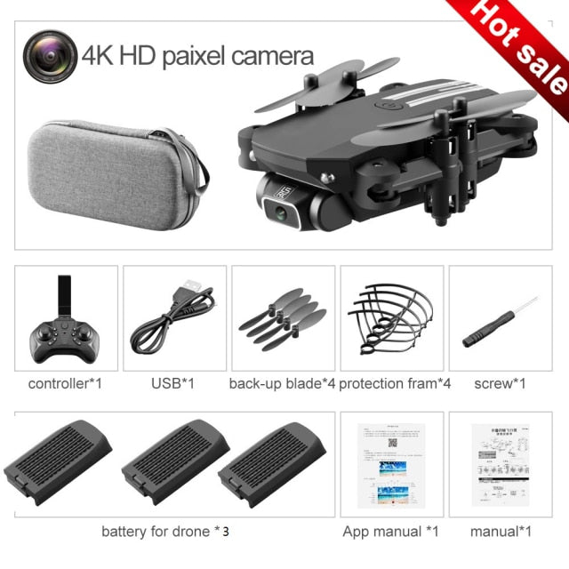 XKJ 2022 New Mini Drone 4K 1080P HD Camera WiFi Fpv