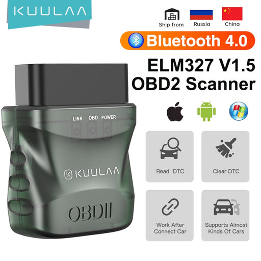 OEIS Private Security and Investigation - KUULAA V1.5 OBD2 Scanner Bluetooth Car Diagnostic Tool for IOS Android freeshipping - OEIS Private Security and Investigation